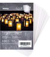 WINTEX 100 vellen transparant papier DIN A6, wit & bedrukbaar, 102 g/m² - transparant knutselpapier, pauspapier, architectenpapier, tracing papier, lantaarnpapier A6 100 Blatt