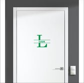 Deursticker Met Naam -  Luuk - Groen