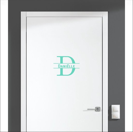 Sticker pour porte avec nom - Danielle - Menthe