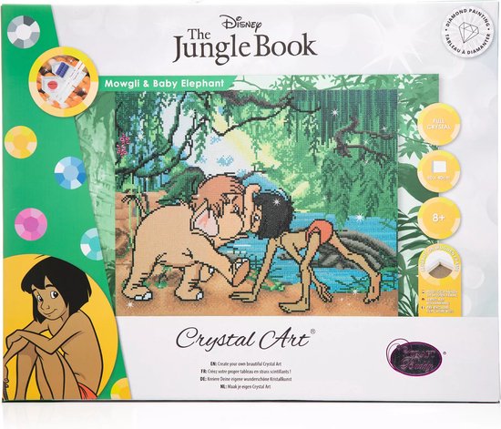 Crystal Art kit Disney Jungle Book Friends (full) 40 x 50 cm