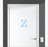 Deursticker Met Naam -  Zoe - Licht Blauw