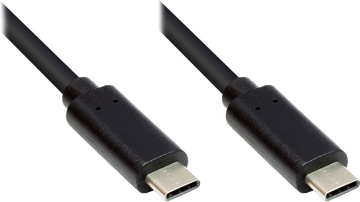 USB-C naar USB-C kabel - USB2.0 - tot 60W / zwart - 1 meter