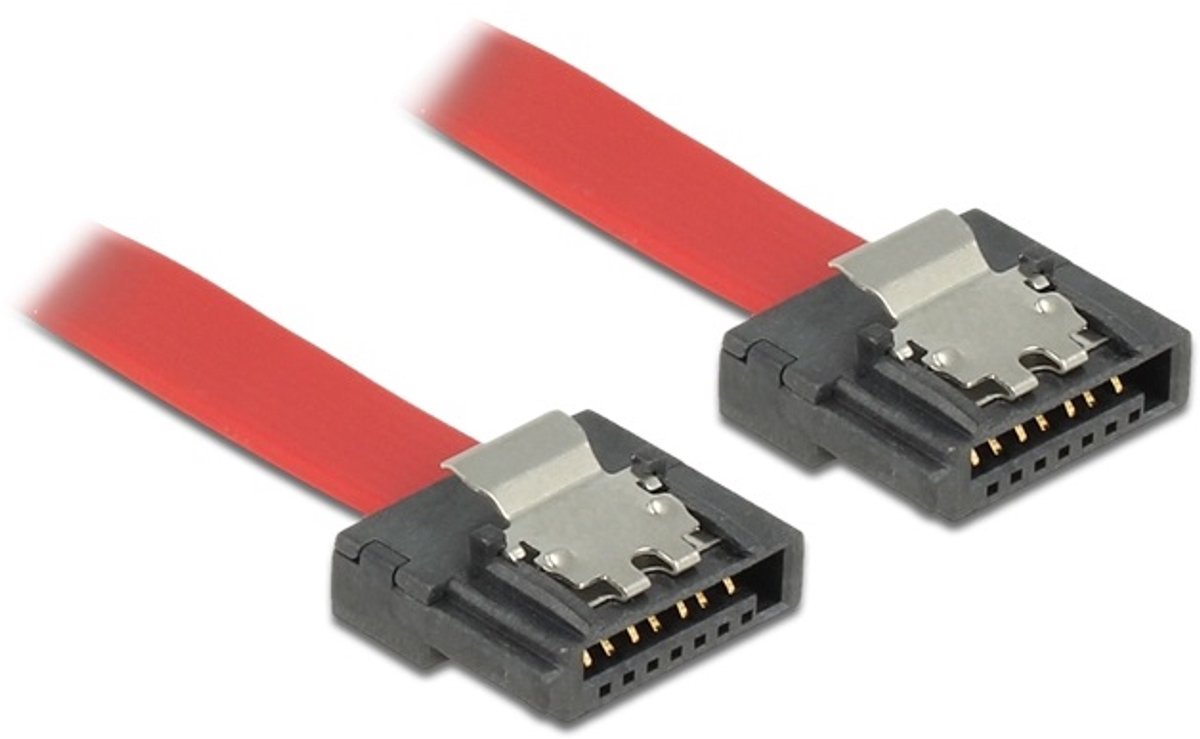 SATA FLEXI datakabel - plat - SATA600 - 6 Gbit/s / rood - 0,20 meter