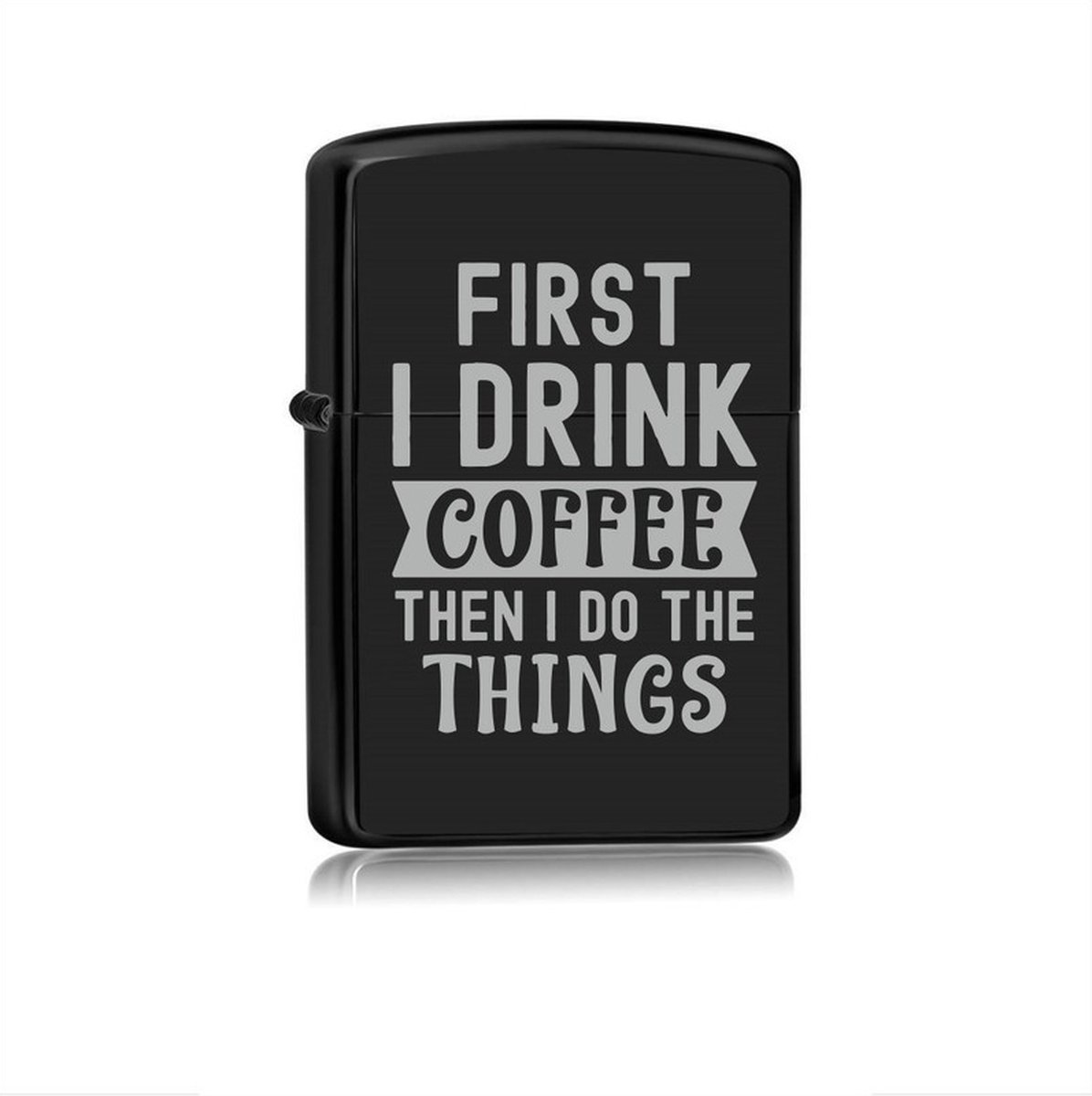 Goedkoopste Aansteker Zwart - First I Drink Coffee