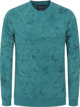 Gabbiano Trui Sweater Met Mixed Allover Print 772710 Green Lake 517 Mannen Maat - S