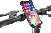 Support de téléphone pour vélo avec pince - Support de téléphone portable adapté pour vélo, moto et scooter - Support de vélo Fietshouder