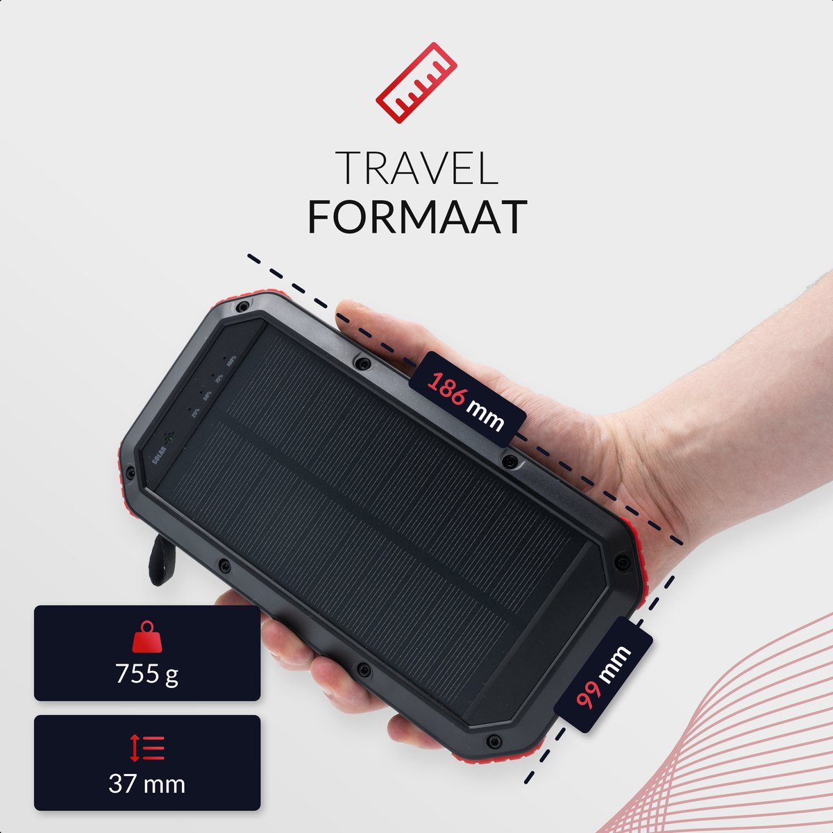 PH Goods - NEW YEAR SALE - Outdoor Solar Powerbank 30.000 - afbeelding 2