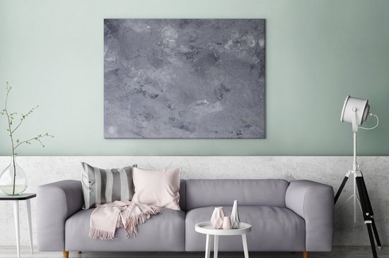 Canvas schilderij 120x90 cm - Wanddecoratie Leisteen - Beton - Retro - Structuren - Grijs - Rustiek - Muurdecoratie woonkamer - Slaapkamer decoratie - Kamer accessoires - Schilderijen op canvas