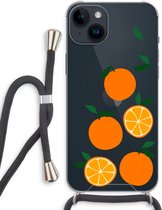 Case Company® - Hoesje met koord geschikt voor iPhone 14 Plus hoesje met Koord - Will you be my clementine - Telefoonhoesje met Zwart Koord - Extra Bescherming aan alle Kanten en Over de Schermrand