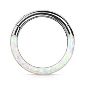 Piercing high quality opal front clicker 1.2x10