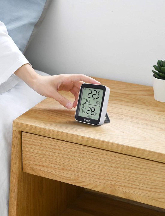 Thermomètre hygromètre Smart WiFi + capteur température et d'humidité  Bluetooth avec rétroéclairage pour intérieur/extérieur