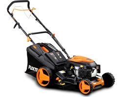 FUXTEC 4in1 Benzine Grasmaaier FX-RM4646 - 3,5 pk/2,6 kW - 46 cm Maaibreedte - 7-traps Hoogteverstelling - 4-Takt - Achterwielaandrijving - 50L Grasvanger - Mulchfunctie & Zij-uitworp