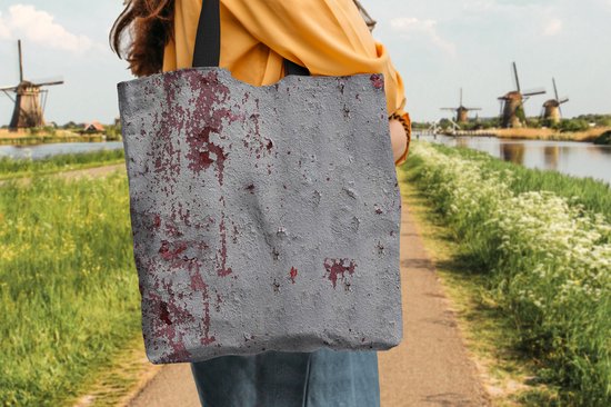 Sac Bandoulière - Sac De Plage - Shopper Rouille - Métal - Vintage - Motif - 40x40 cm - Sac Coton