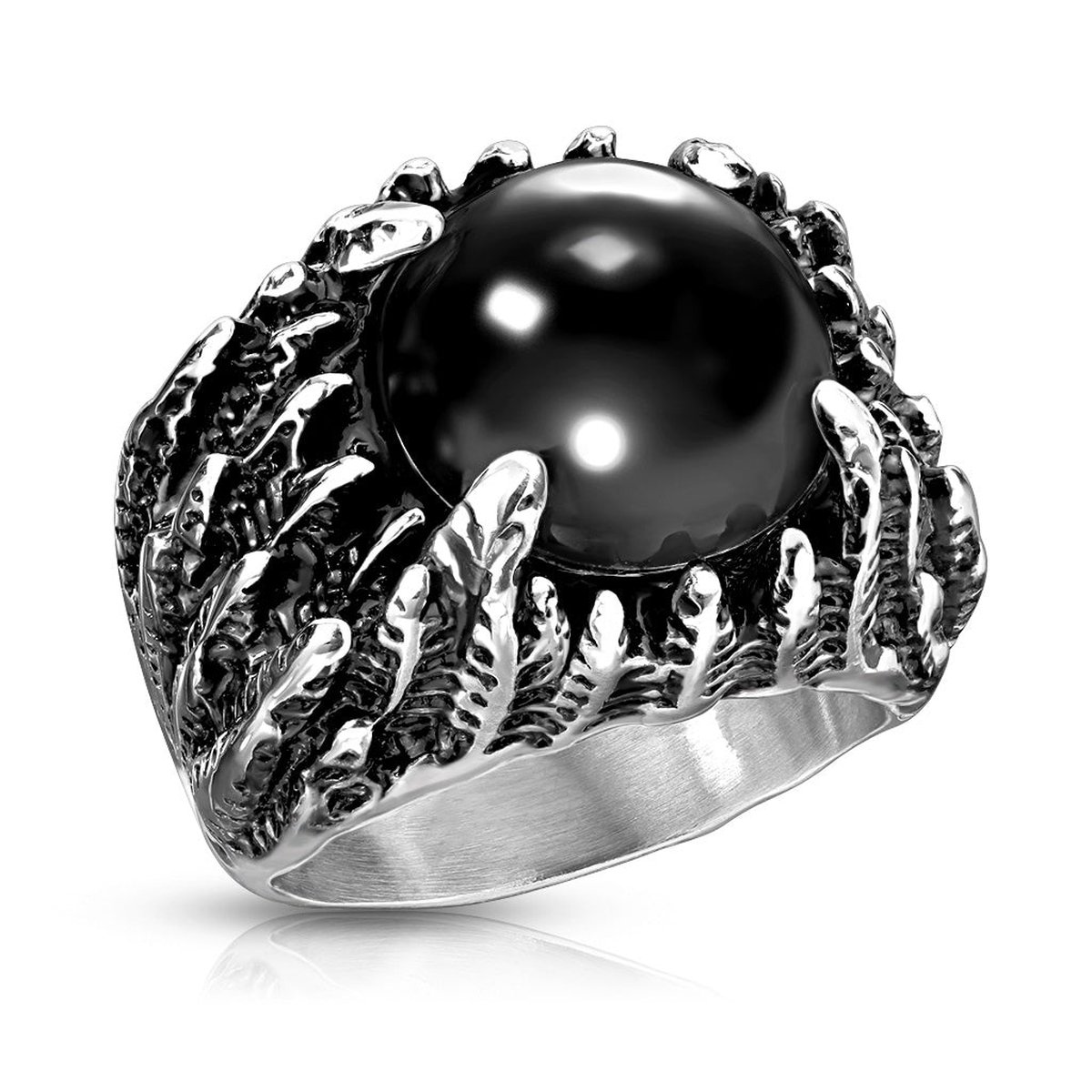 Alpha - Ring Heren - Mannen Ring - Ringen Mannen - Zwarte Ring - Ring Zwart - Ring Mannen