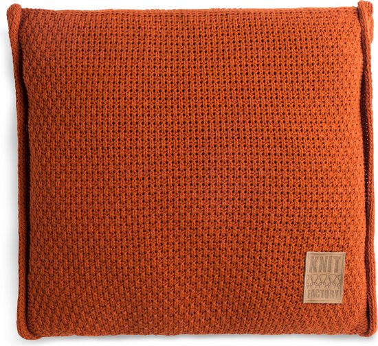 Knit Factory Jesse Sierkussen - Terra - 50x50 cm - Kussenhoes inclusief kussenvulling