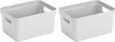 4x boîtes de rangement Witte / boîtes de rangement / paniers de rangement en plastique - 5 litres - paniers de rangement / boîtes / bacs - rangement