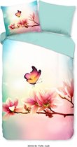 Pure Dekbedovertrek "vlinder met bloemen" - Multi - (240x200/220 cm) - Microfiber