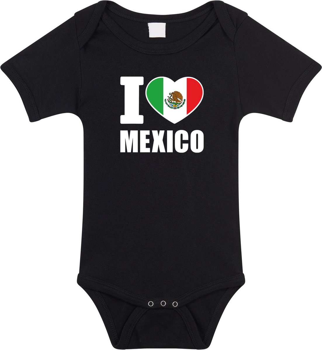 I love Mexico baby rompertje zwart jongens en meisjes - Kraamcadeau - Babykleding - Mexico landen romper 56