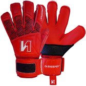 ONEKEEPER Vector Pupil Rood - Keepershandschoenen - Maat 6 - Kunstgras - Extra Beschermlaag - Enkele Band - Fusion Vinger