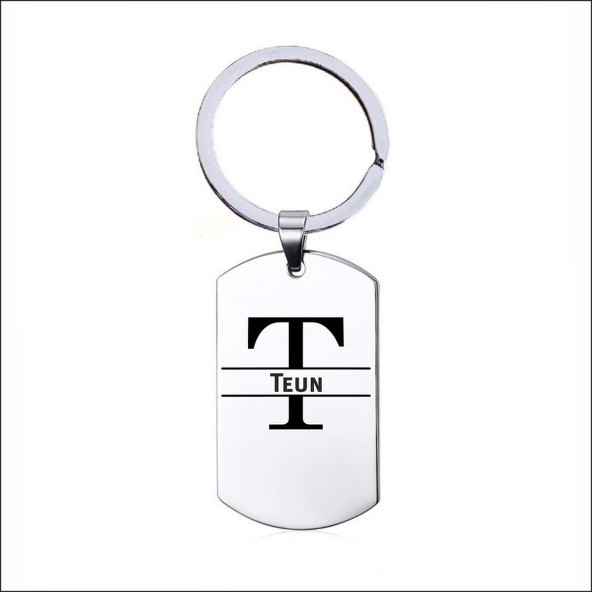 Sleutelhanger RVS Met Naam - Teun