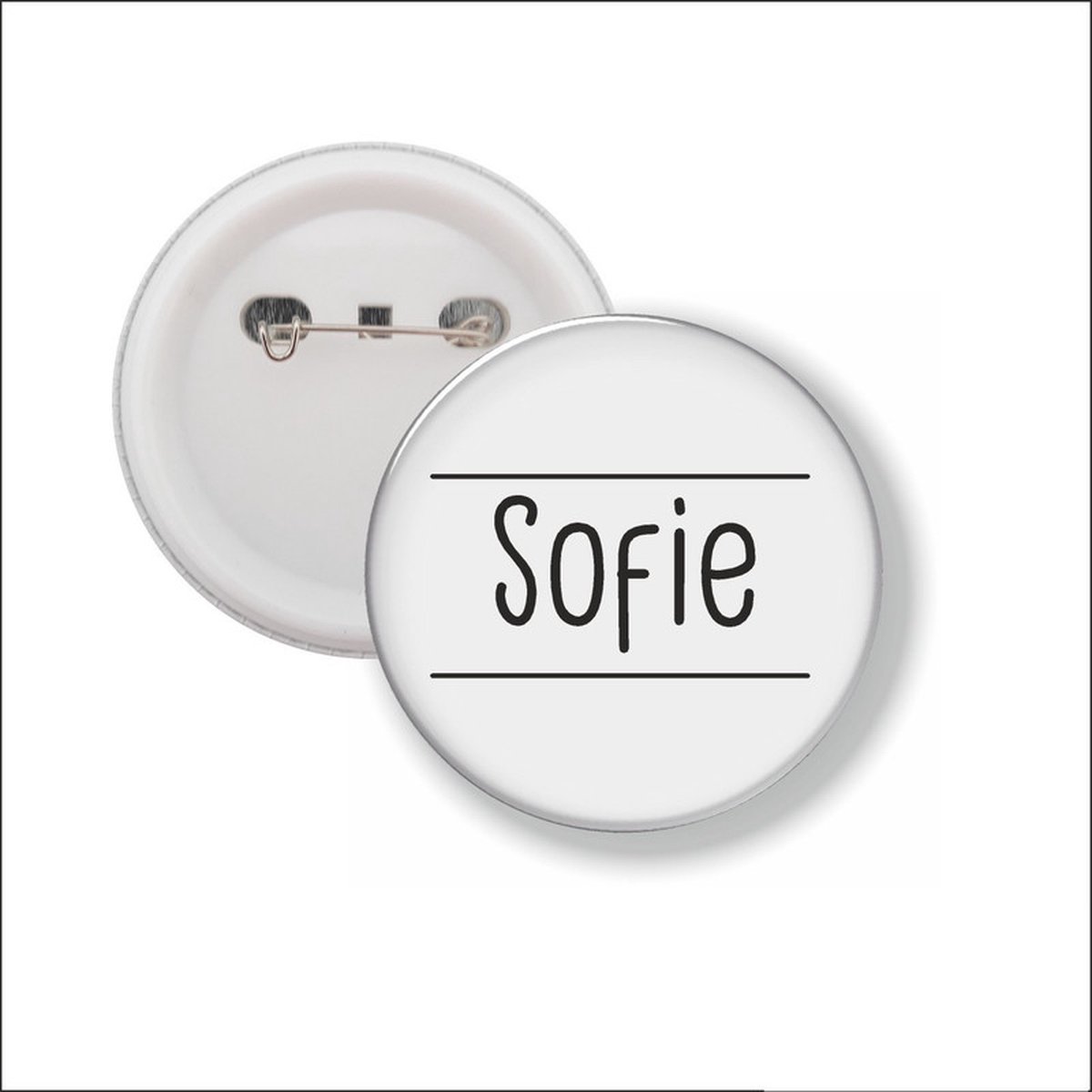 Button Met Speld 58 MM - Sofie