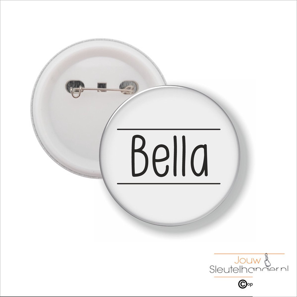 Button Met Speld 58 MM - Bella