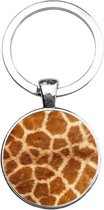 Sleutelhanger Glas - Giraffe Huid