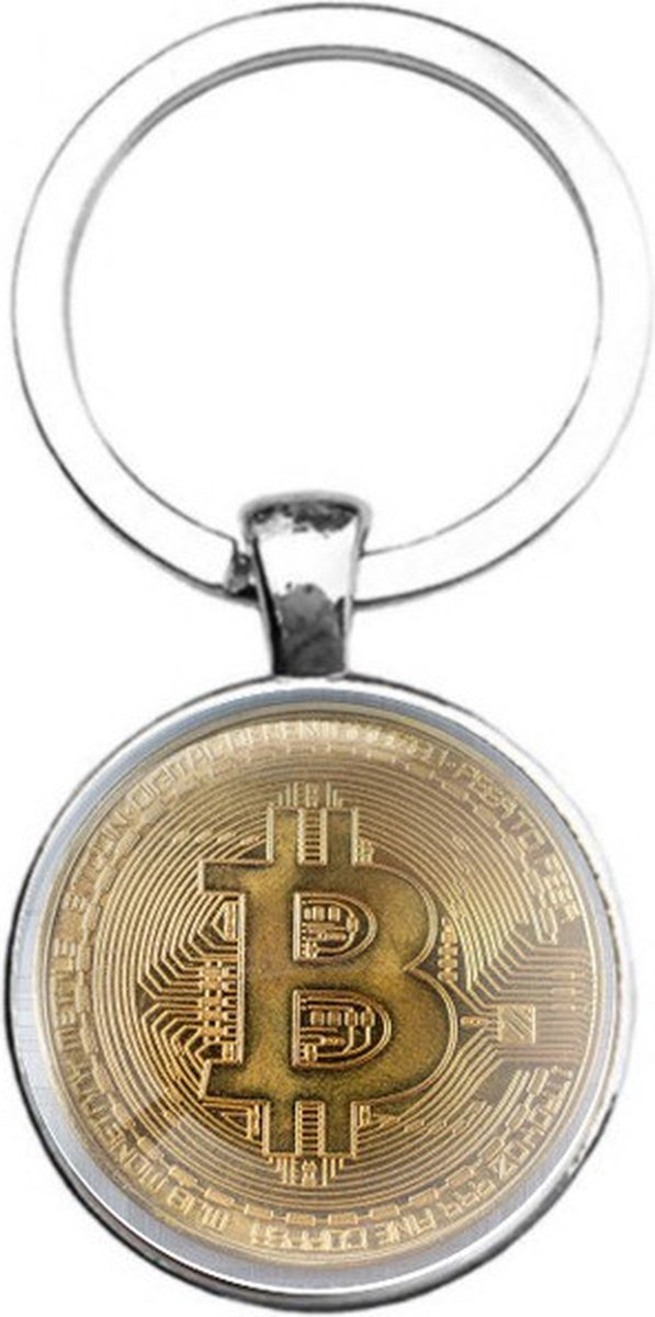 Sleutelhanger Glas - Bitcoin