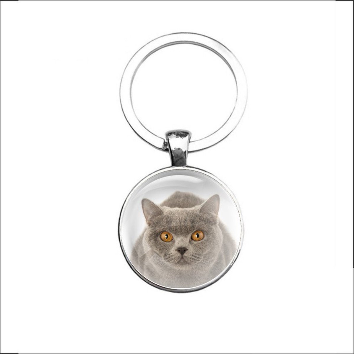 Sleutelhanger Glas - Kat