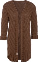Knit Factory Sally Knitted Cardigan Femme - Tabac - 36/38 - Grosse maille
