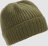 Knitted Hat From A Merino-Cashmere Mix Khaki