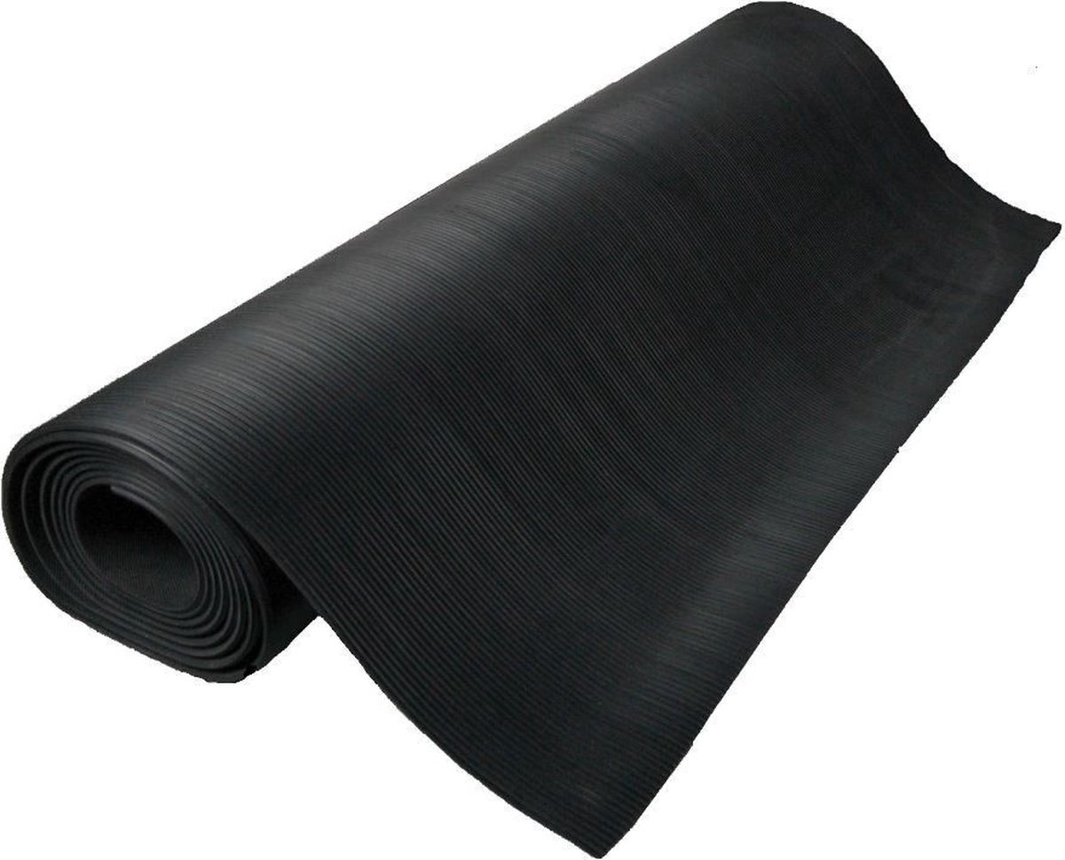 BULL'S Dartmat Rubber + Lijn 300x60 cm - Zwart