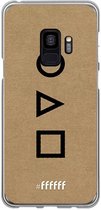 Samsung Galaxy S9 Hoesje Transparant TPU Case - Octopus Spel Symbols #ffffff