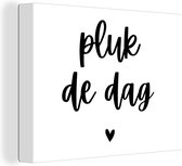 Toile Peinture Citations - Carpe diem - Saisir le jour - 40x30 cm - Décoration murale - Cadeau Saint Valentin