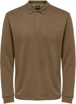 Only & Sons Poloshirt Onsdonald Life Reg Ls Jersey Polo T 22020696 Kangaroo Mannen Maat - M