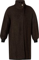 YESTA Bente Vest - Dark Taupe/Melange - maat 2(50)