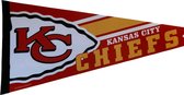 USArticlesEU - Kansas City Chiefs  - NFL - Vaantje - Wimpel - Vlag - American Football - Sportvaantje - Pennant - Geel/Rood/Wit - 31 x 72 cm