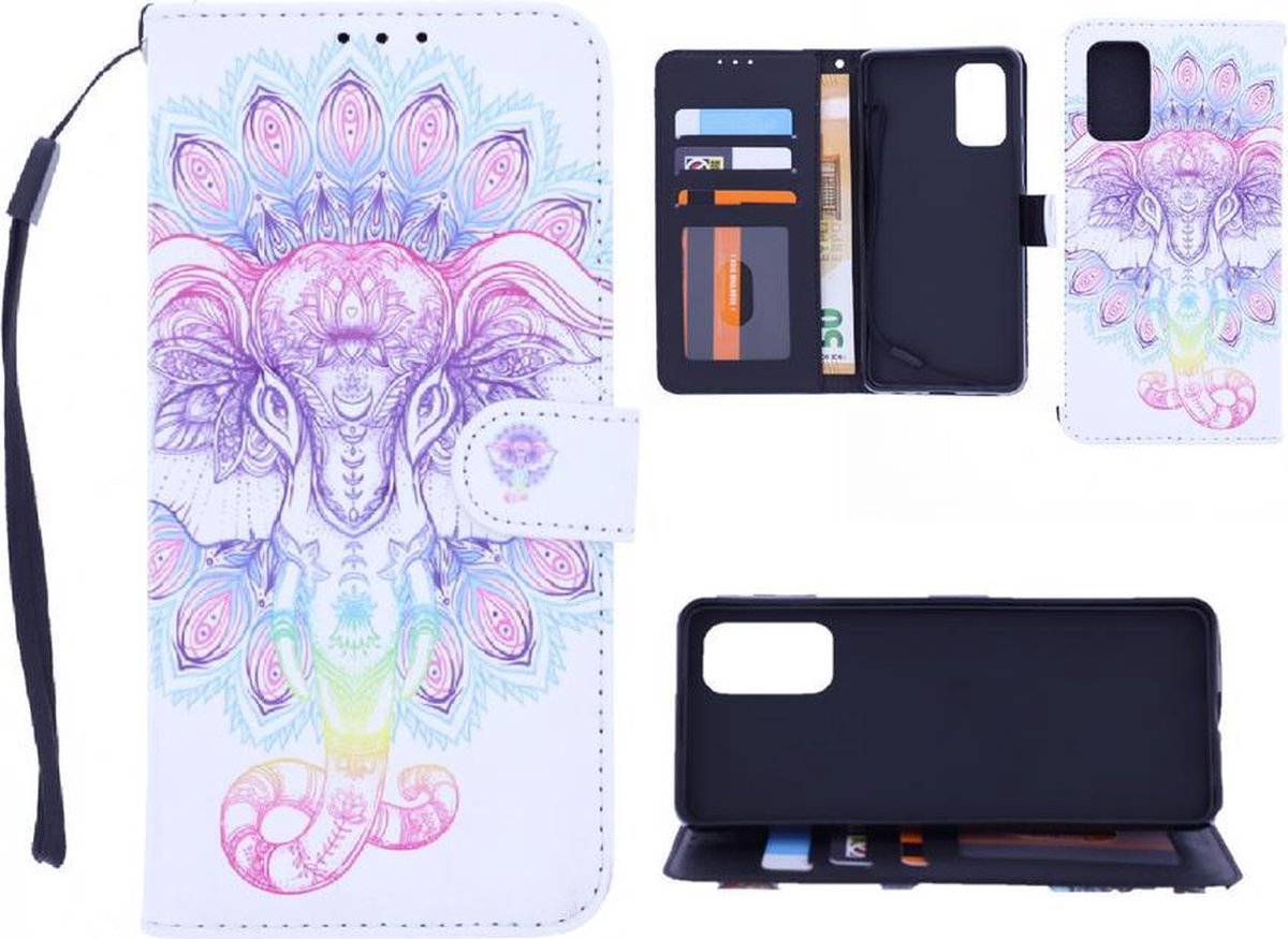 hoesje Geschikt voor: Oppo Find X2 Pro Bookcase met print - Elephant 3D