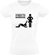 International Symbol Of Marriage |  Dames T-shirt | Wit | Trouwen | Huwelijk | Internationaal