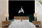 Behang - Fotobehang New York - Empire State Building - Nacht - Breedte 280 cm x hoogte 280 cm