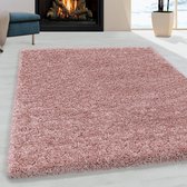 Roze Tapijt Hoogpolig Vloerkleed - 200x290cm- Modern - Woonkamer - Salon - Slaapkamer - Eetkamer