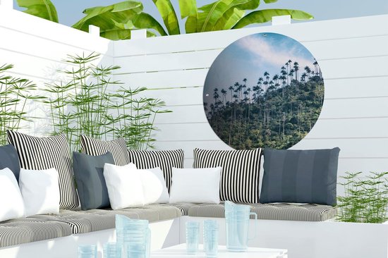 Garden Circle Colombia - Arbres - Berg - 60x60 cm - Affiche de Jardin Ronde - Extérieur