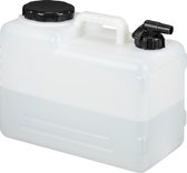 Relaxdays Jerrycan met kraan - waterjerrycan - schroefdeksel - handvat - camping watertank - 15 Liter