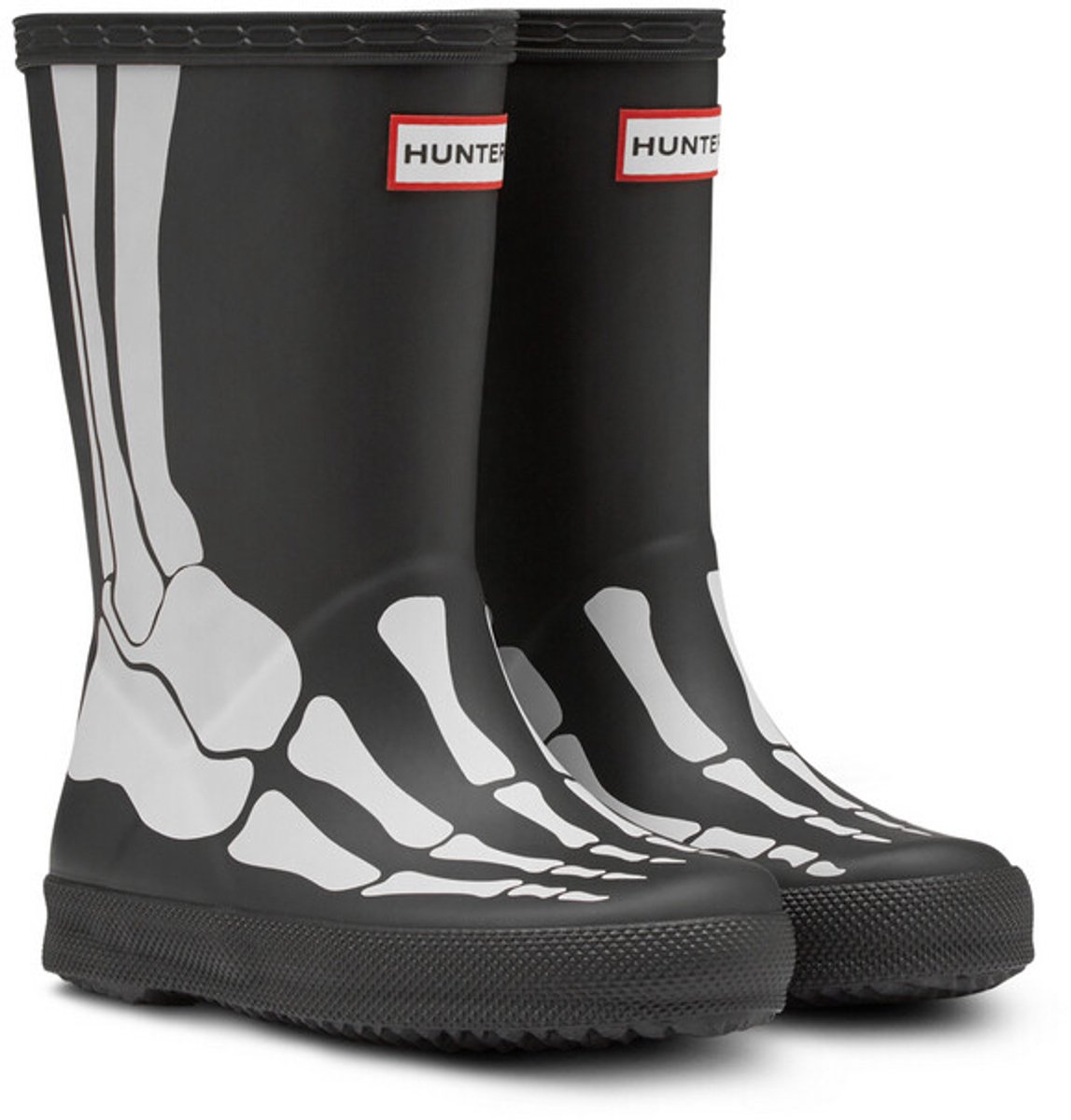 Hunter - Regenlaarzen voor kinderen - Kids First Classic Skeleton- Zwart - maat 22EU