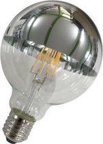 Filament Led Globe 95mm kopspiegel zilver