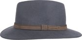 Hatland - Wollen hoed voor heren - Toronto - Antraciet - maat XL (61CM)