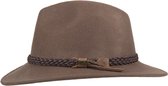 Hatland - Wollen hoed voor heren - Stevenson - Zwart - maat S (55CM)