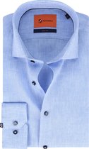 Suitable - Overhemd WS Linnen Blauw - 39 - Heren - Slim-fit