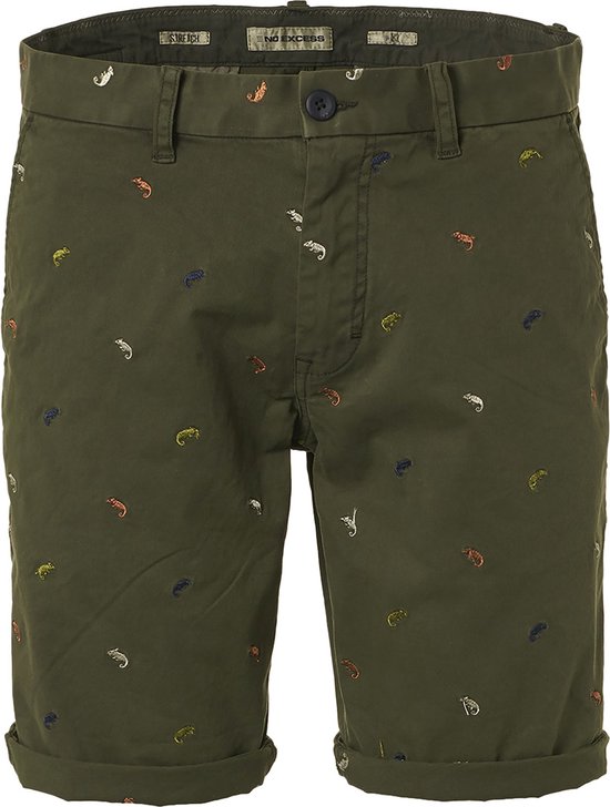 No-Excess - Short Shrimp Dark Green - Coupe moderne - Pantalon Homme taille 38