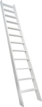 Houten steektrap |  beuken wit - 9 treden (171 cm)